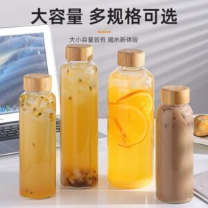بطری پیرکس درب بامبو