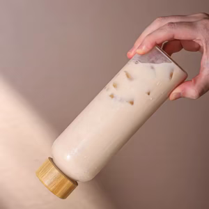 بطری پیرکس درب بامبو